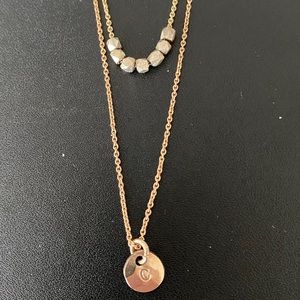 Layered Initial  ‘C’ necklace